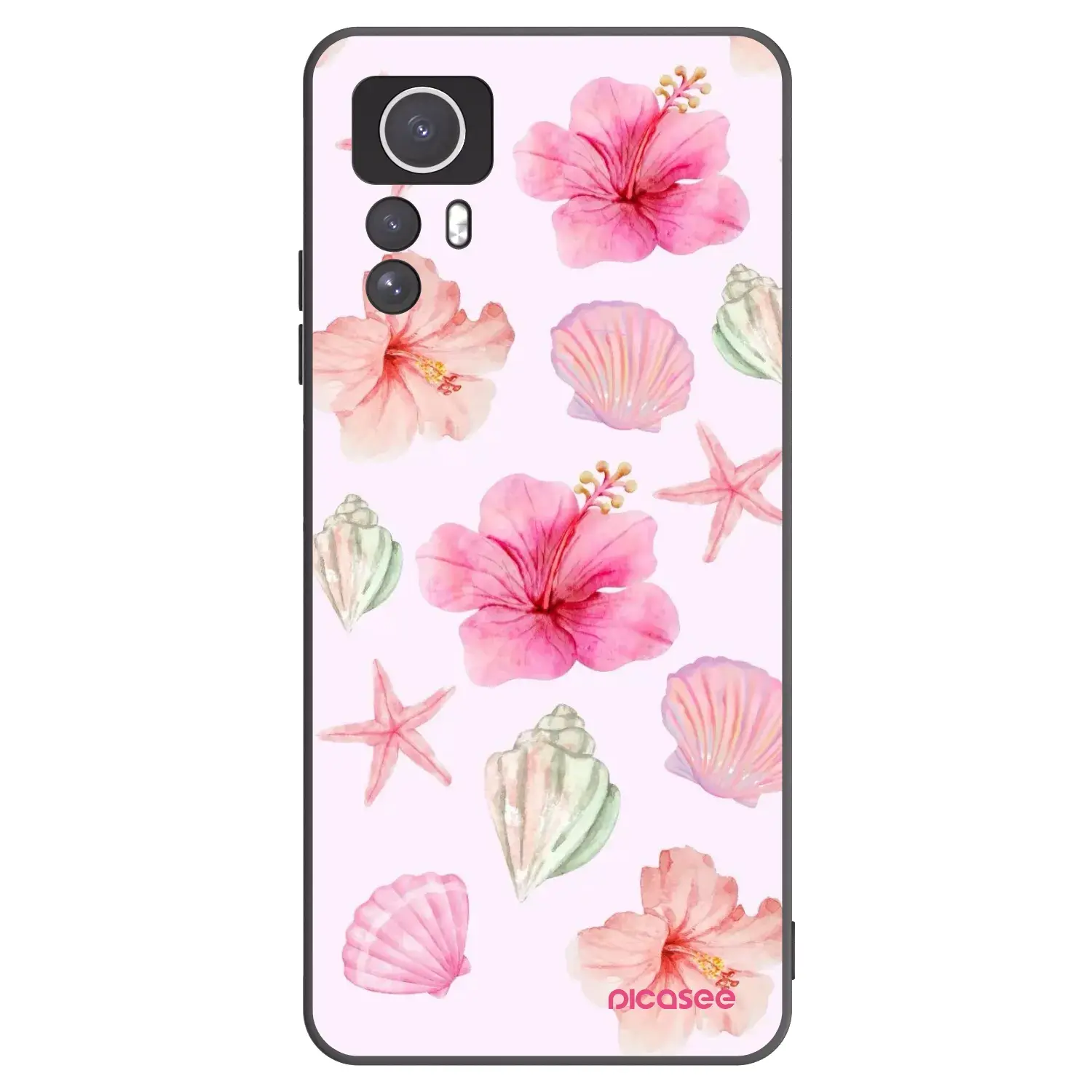 Silikonový černý obal pro Xiaomi Redmi Note 12S - Blush Lagoon