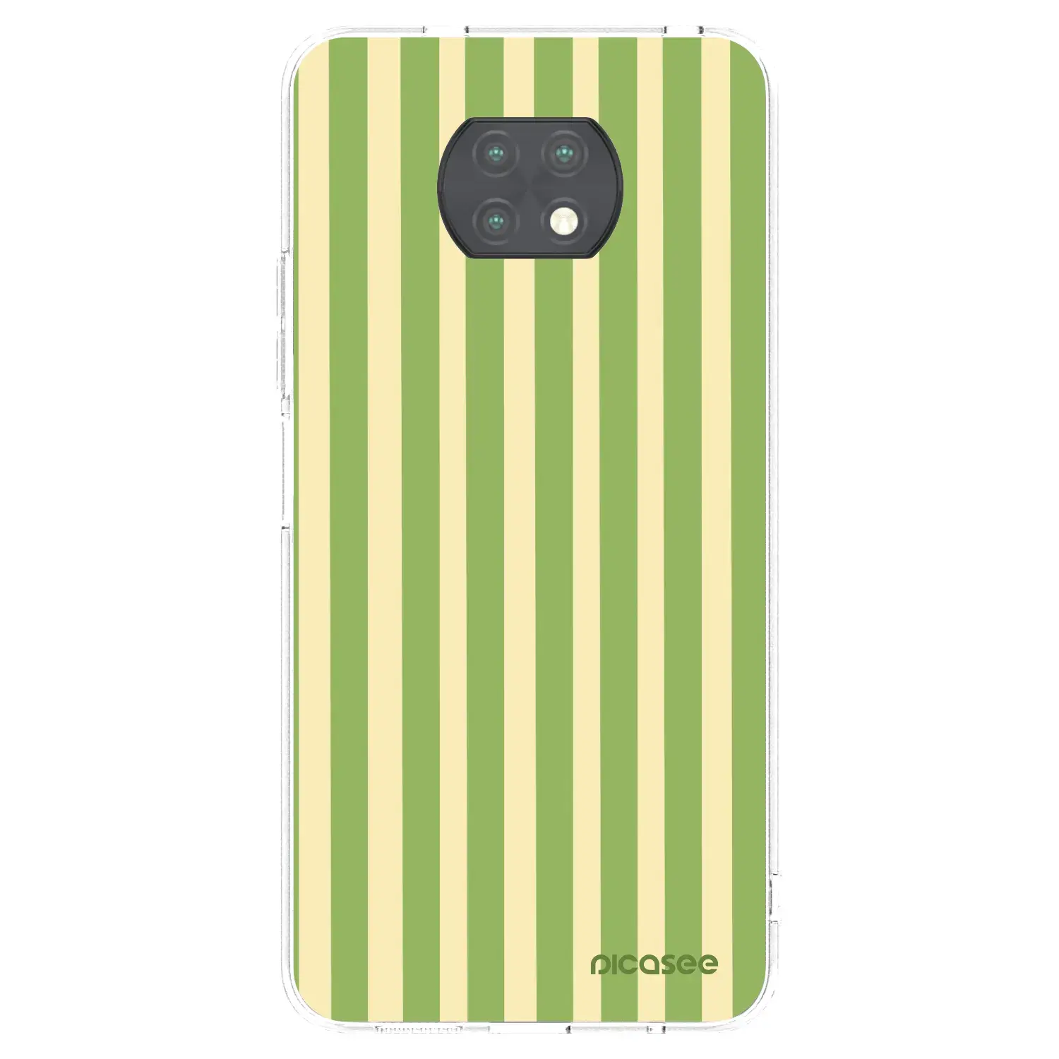 Silikonový průhledný obal pro Xiaomi Redmi Note 9T - Lines Matcha