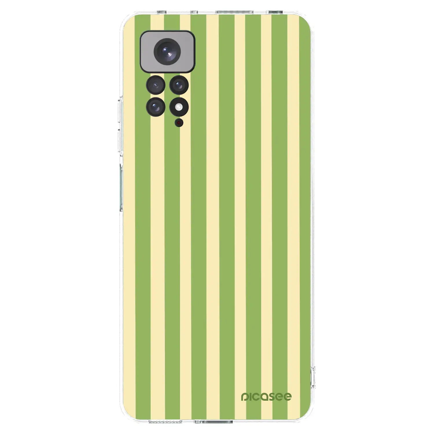 Silikonový průhledný obal pro Xiaomi Redmi Note 11 - Lines Matcha