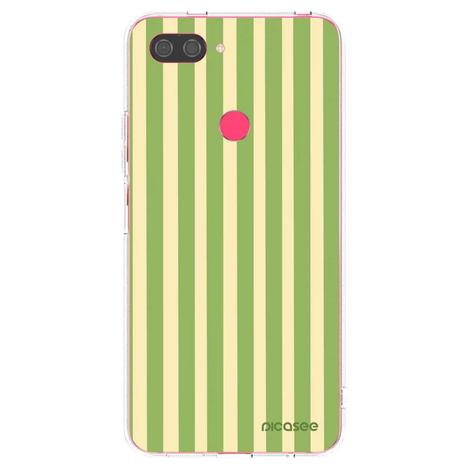 Silikonový průhledný obal pro Xiaomi Mi 8 Lite - Lines Matcha