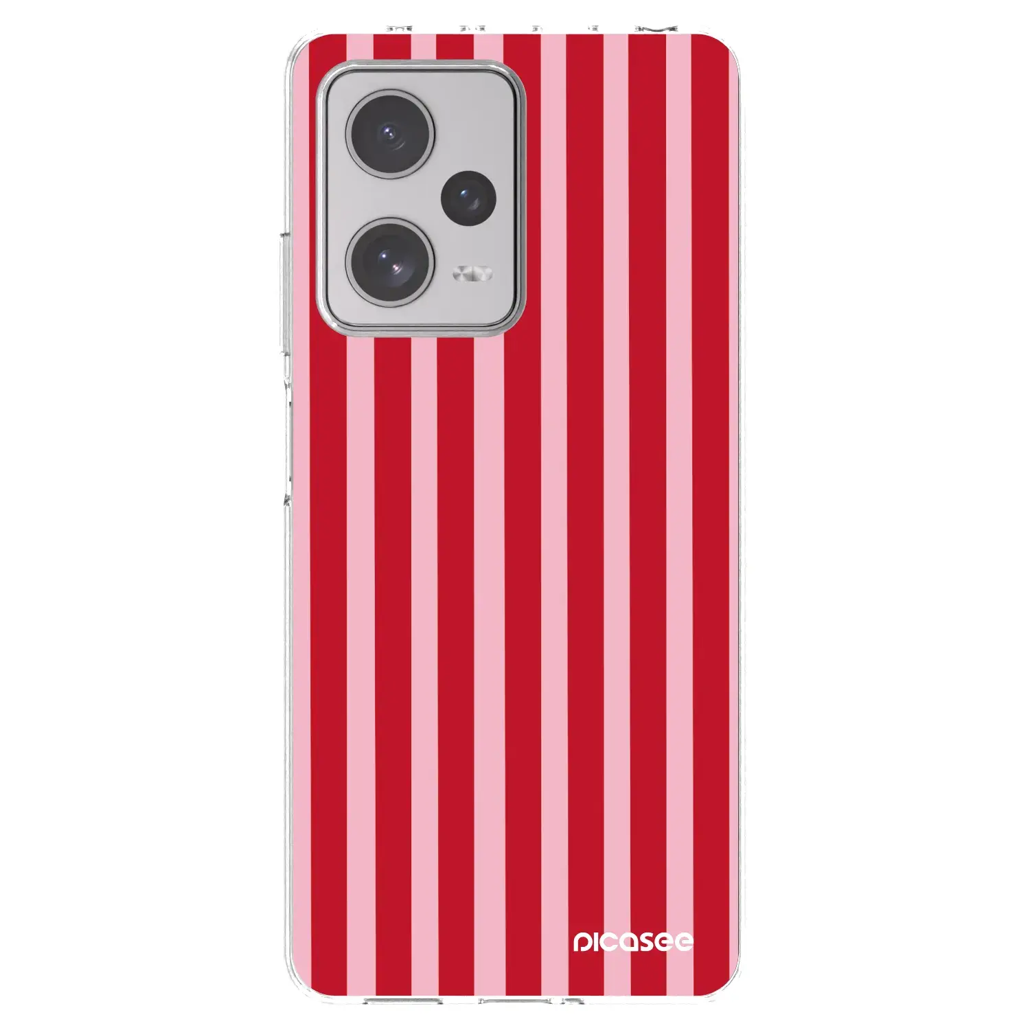 Silikonový průhledný obal pro Xiaomi Redmi Note 12 Pro+ 5G - Lines red