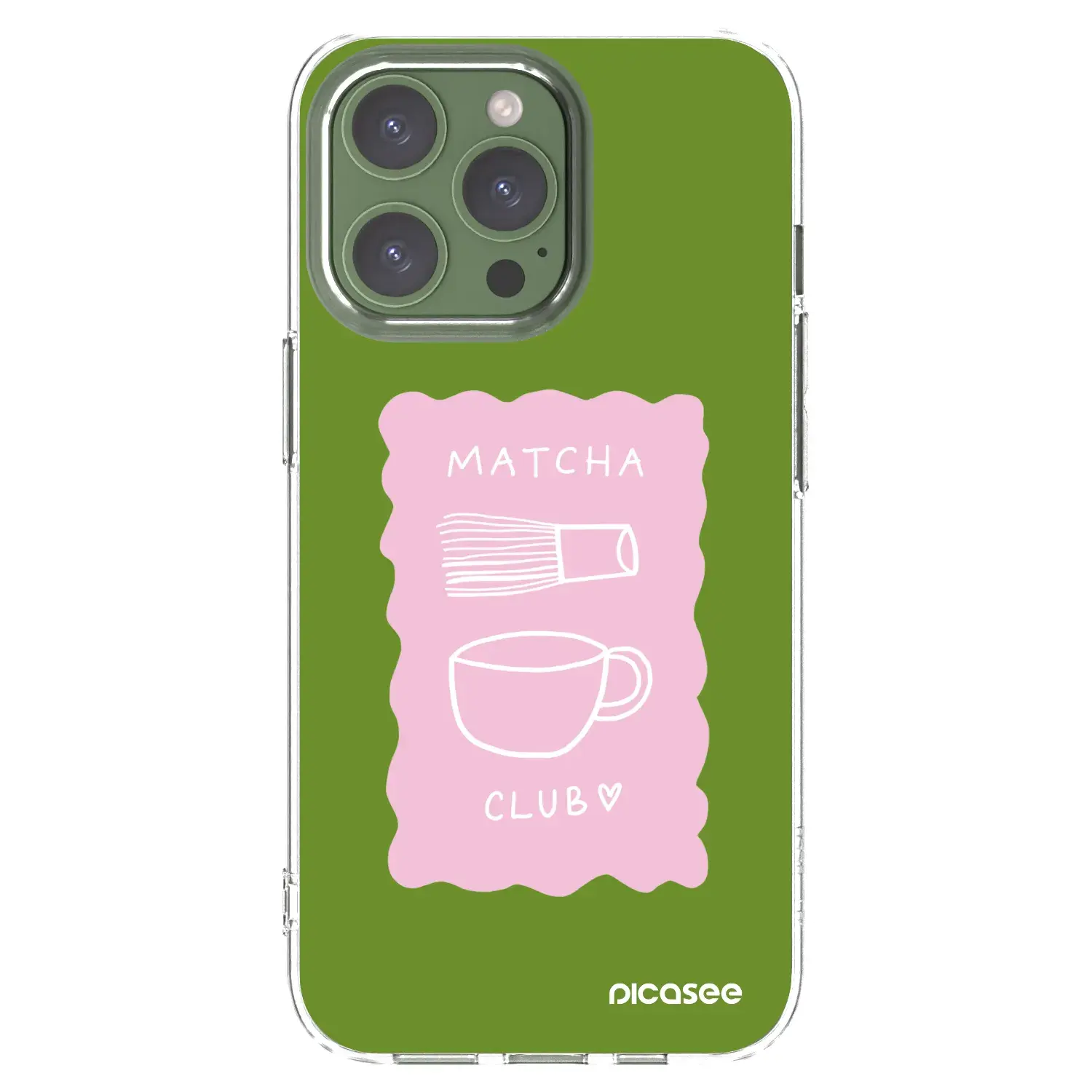Silikonový průhledný obal pro Apple iPhone 13 Pro - Matcha club