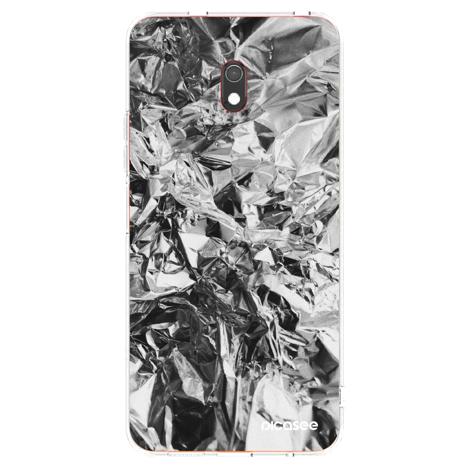 Silikonový průhledný obal pro Xiaomi Redmi 8A - Chrome