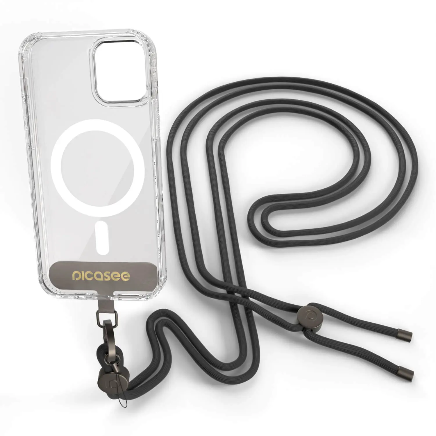 Cross-body phone strap - Černý