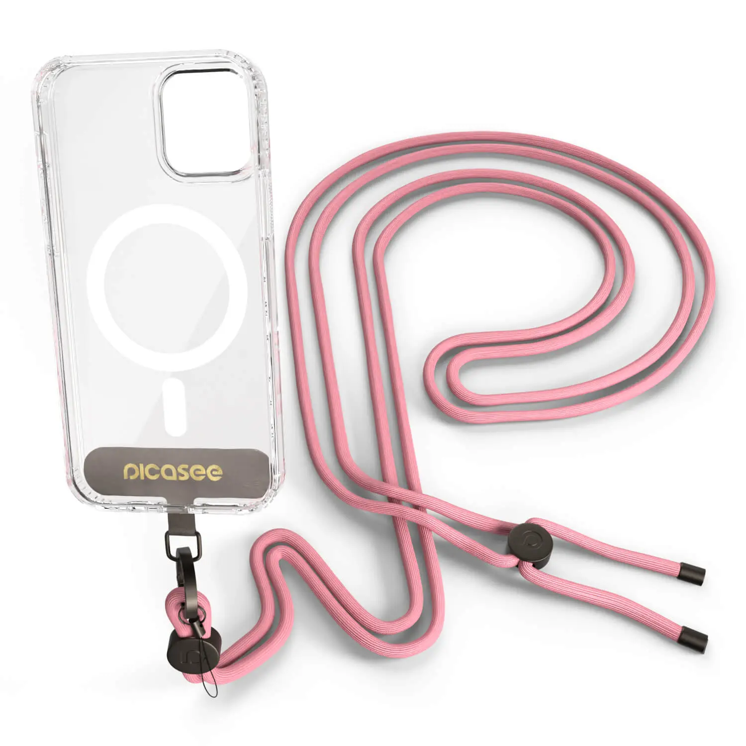Cross-body phone strap - Růžový
