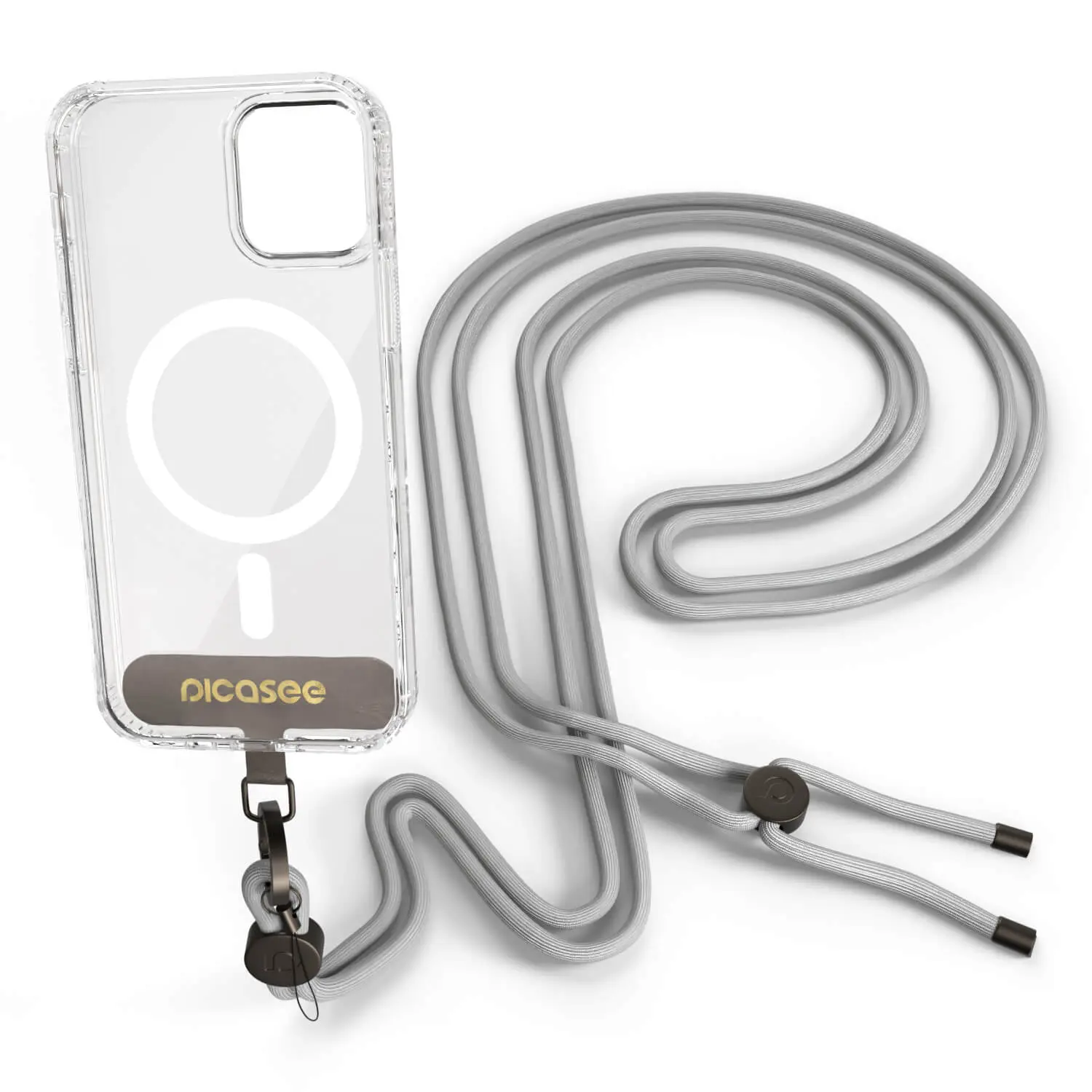 Cross-body phone strap - Šedý