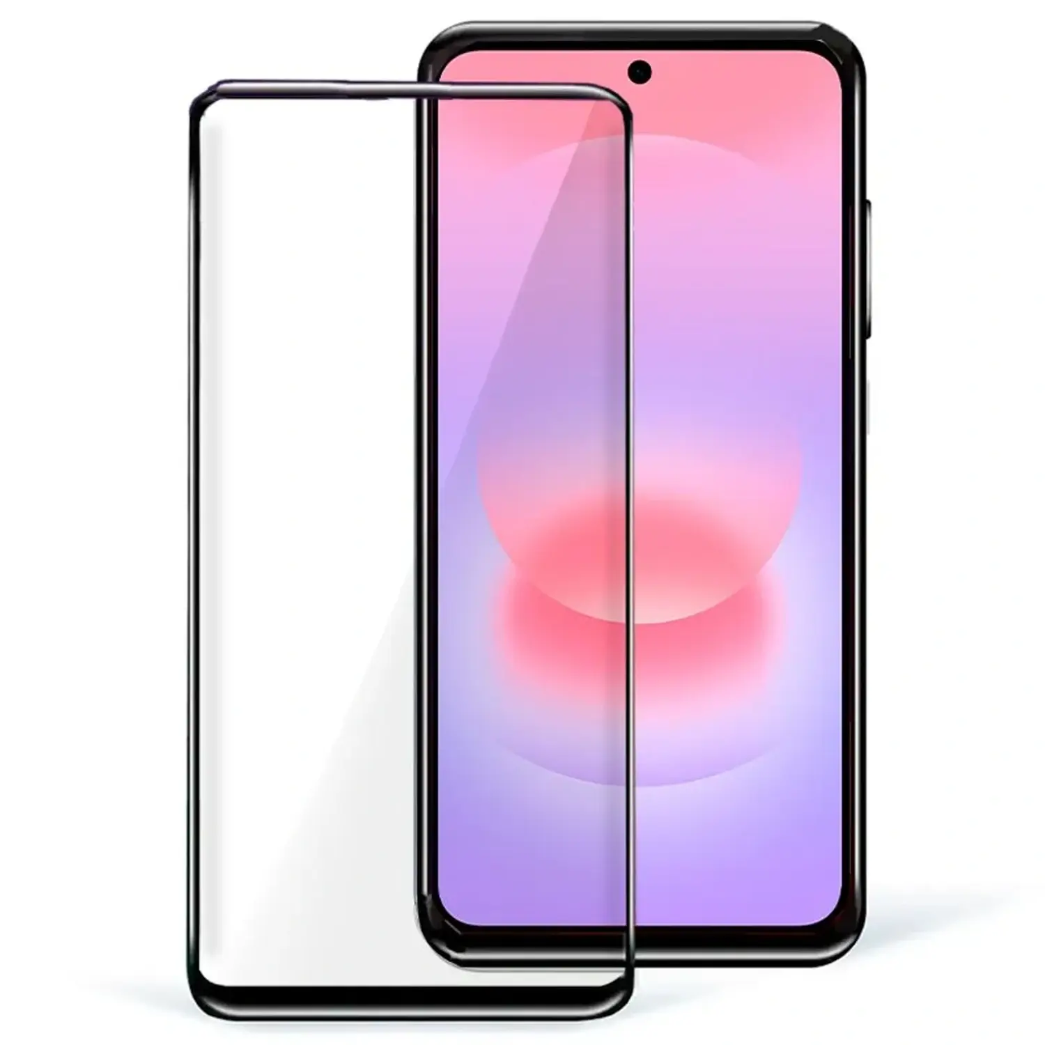3x 3D tvrzené sklo s rámečkem pro Samsung Galaxy A37 - černé - 2+1 zdarma