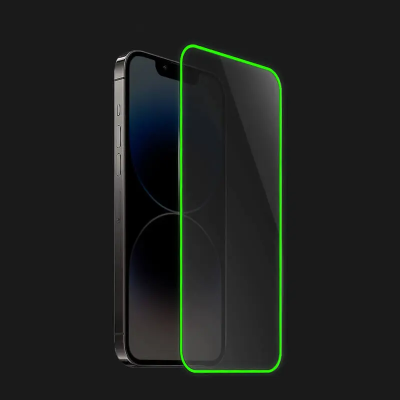 3x 3D Ochranné tvrzené sklo se svítícím rámečkem pro Xiaomi Redmi Note 12S - Zelená - 2+1 zdarma