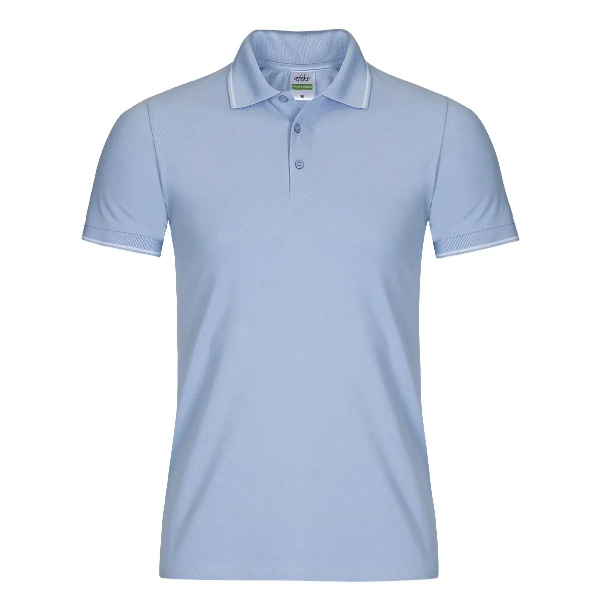 POLO pánské bambusové triko s límečkem Bambutik sky blue S