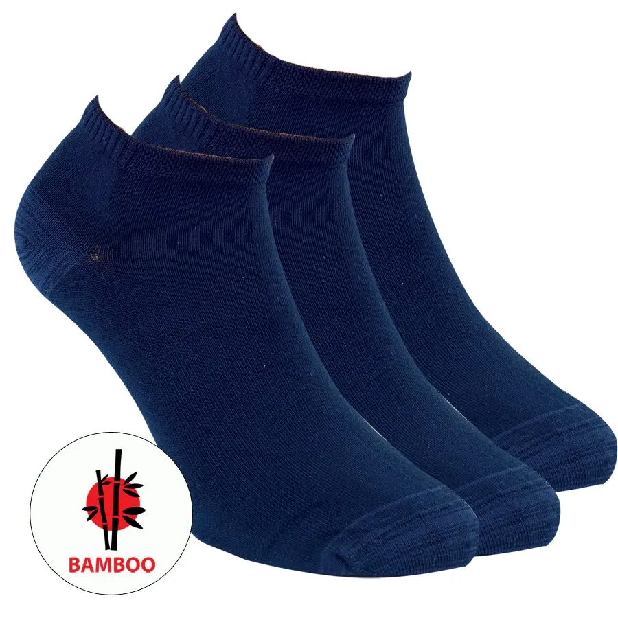Kvalitní bambusové unisex SNEAKER ponožky RS 39-42 tm. modrá