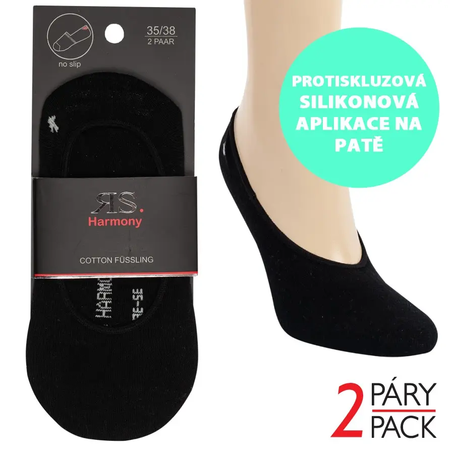 Dámské i pánské nízké letní bavlněné ťapky RS 43-46 černá