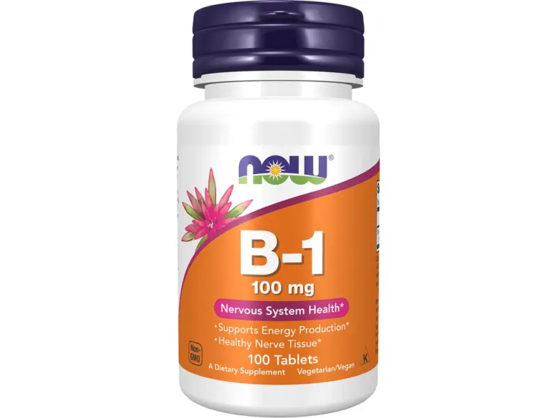 NOW Vitamin B1 Thiamin, 100mg, 100 tablet
