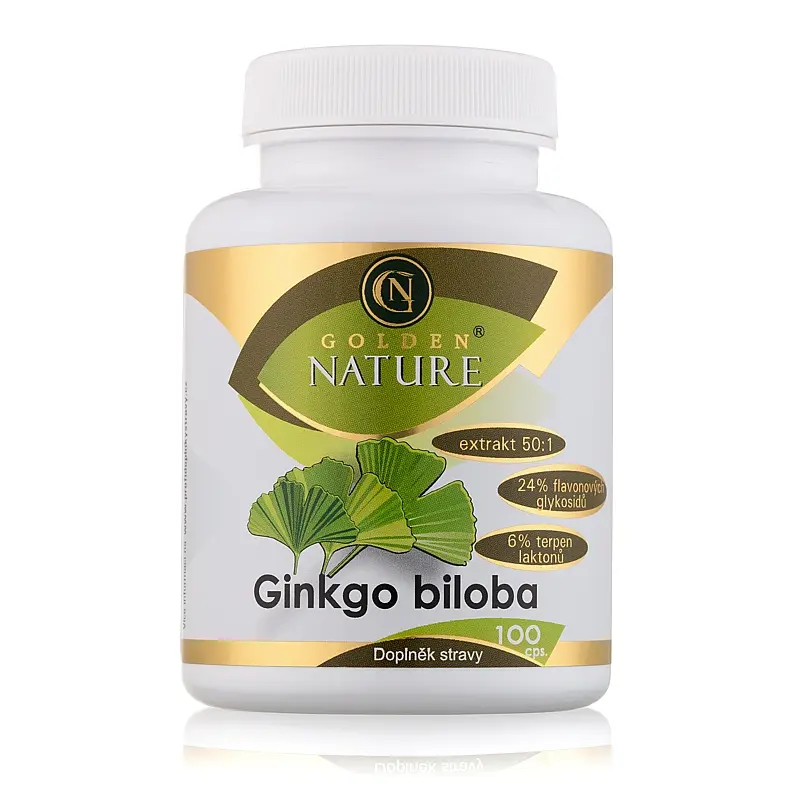 Golden Natur Ginkgo biloba extrakt 50:1 60mg 100 kapslí