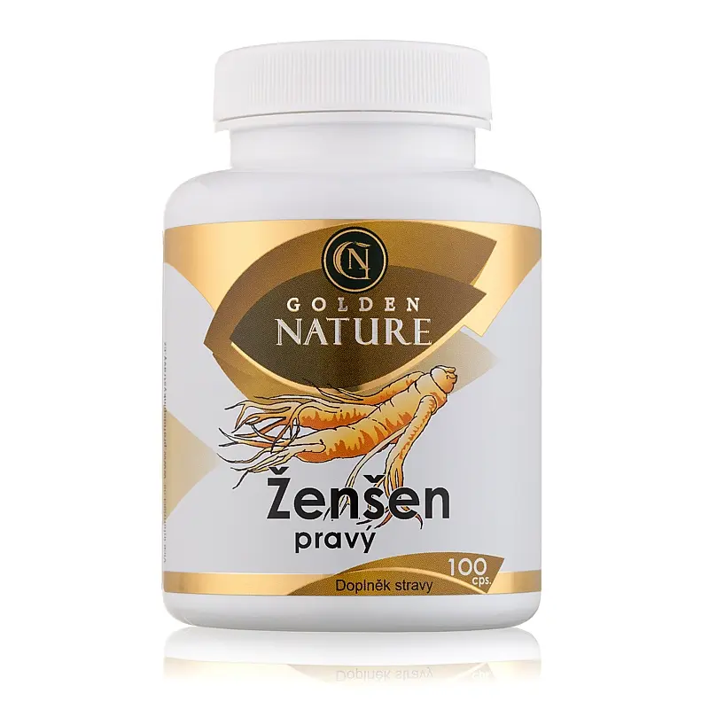 Golden Natur Ženšen pravý 4% ginsenosidů 100 kapslí