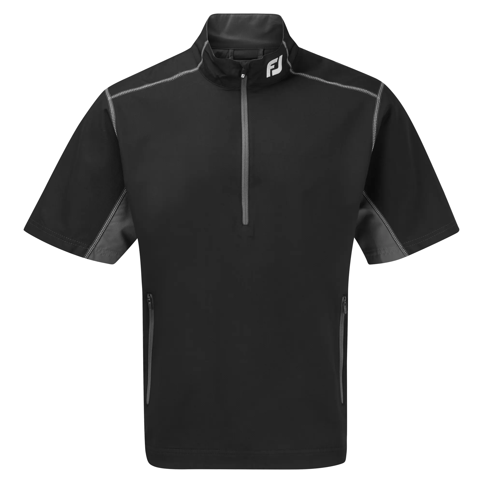 FootJoy Half-Zip S/S Windshirt pánská bunda s krátkým rukávem, černá, vel. M DOPRODEJ