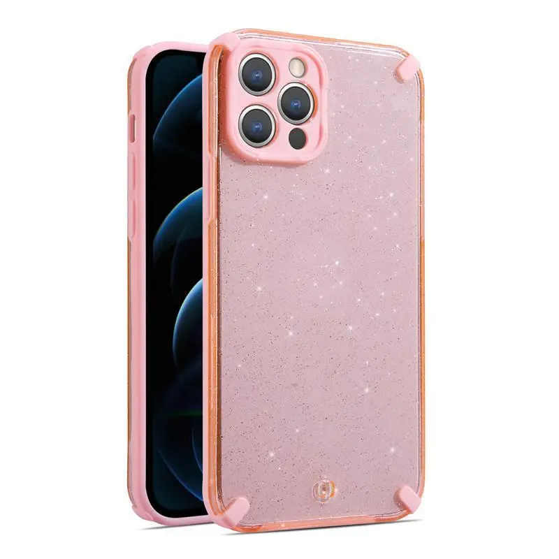 Pouzdro Armor Glitter pro Iphone 12 Pro růžové
