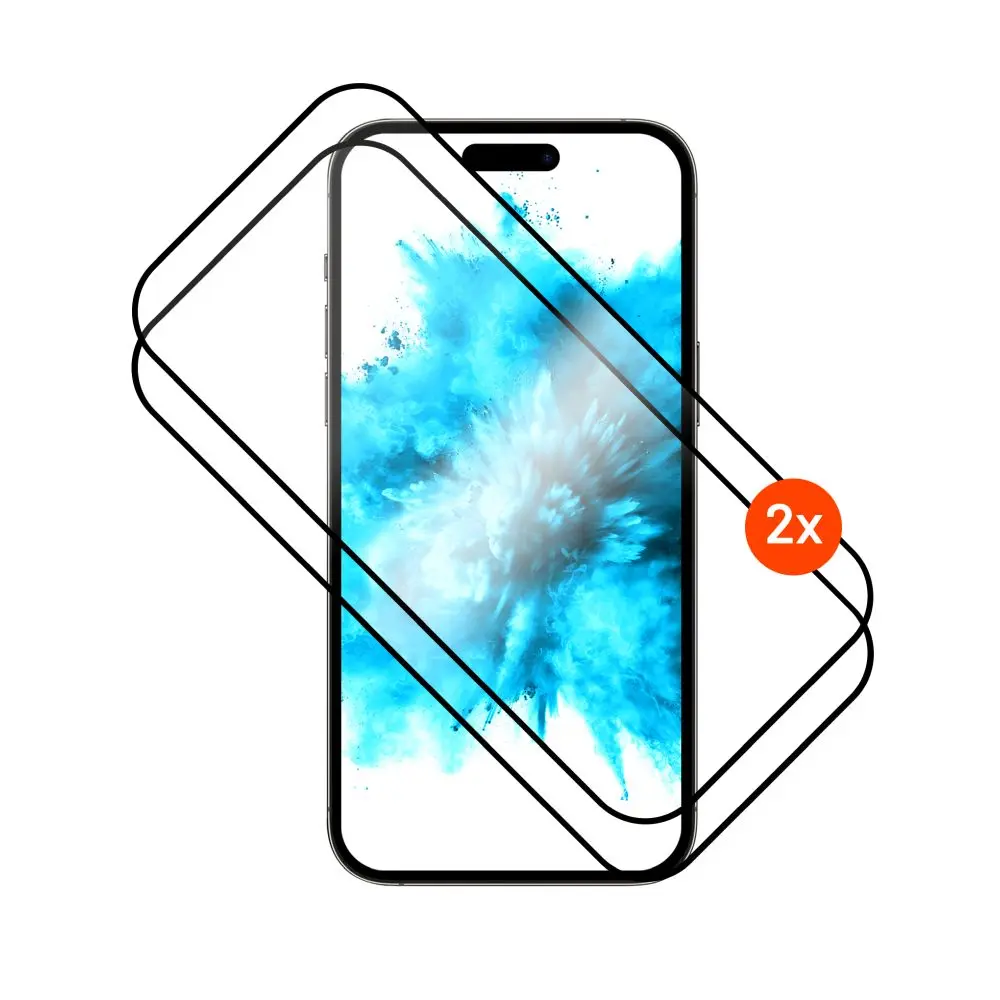 Tvrzené sklo FIXED Full-Cover s aplikátorem pro Apple iPhone 17 Pro Max, 2ks, černé