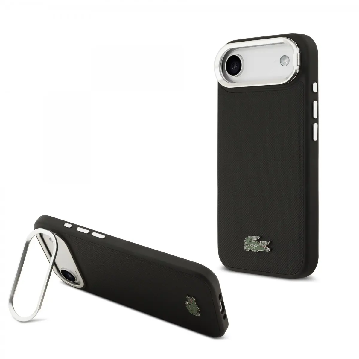 Zadní kryt Lacoste Iconic Petit Pique Camera Stand MagSafe pro iPhone 17 Air Black