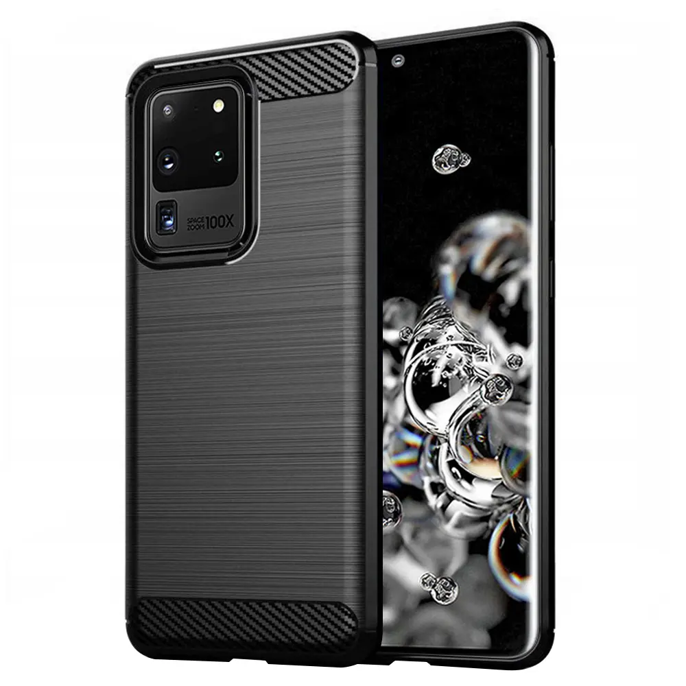 Techsuit Karbon Silikon S20 Ultra 4G 5G Černý