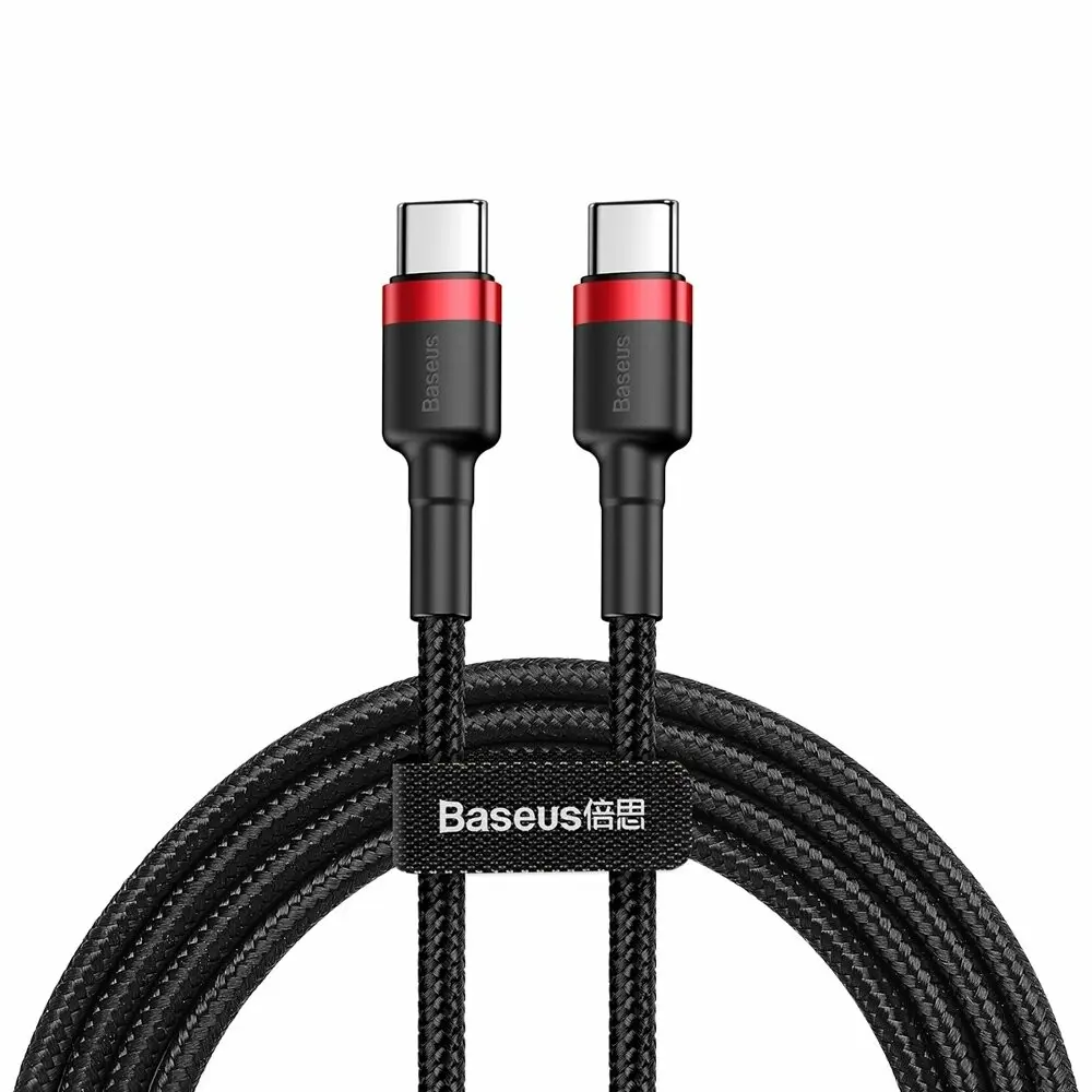 Baseus datový kabel Cafule USB-C PD2.0 1m 60W (20V 3A) černo-červený