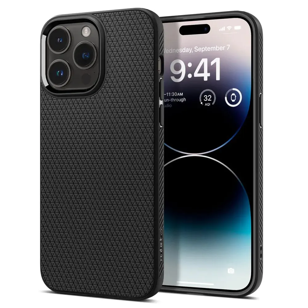 Spigen Liquid Air ochranný kryt na - iPhone 14 pro - matná černá