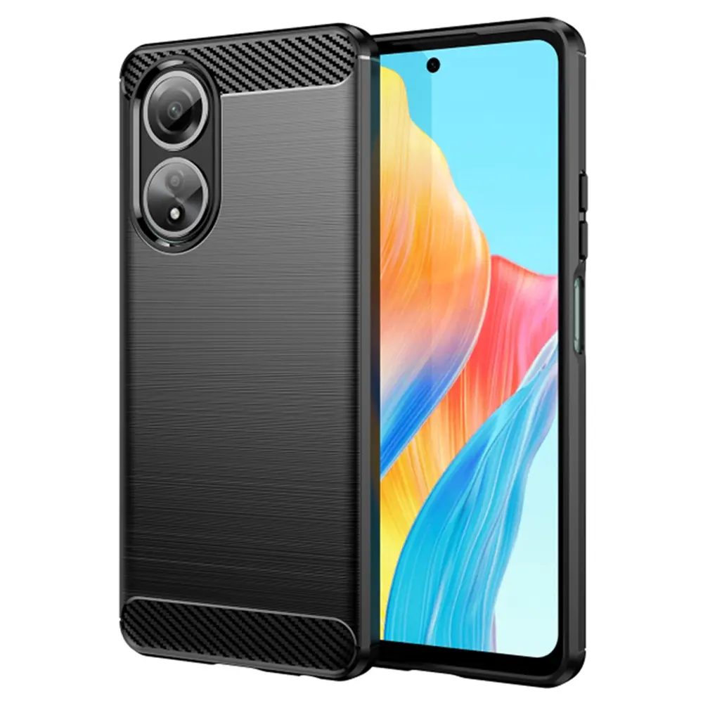 Techsuit Karbon Silikon Oppo A58 4G Černá