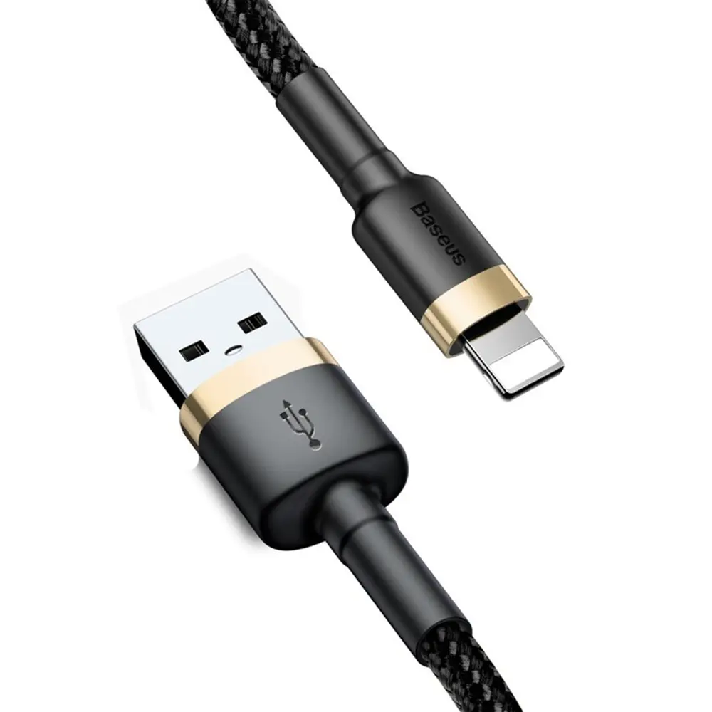 Baseus datový kabel Cafule Lightning 1m 2,4A zlato-černý
