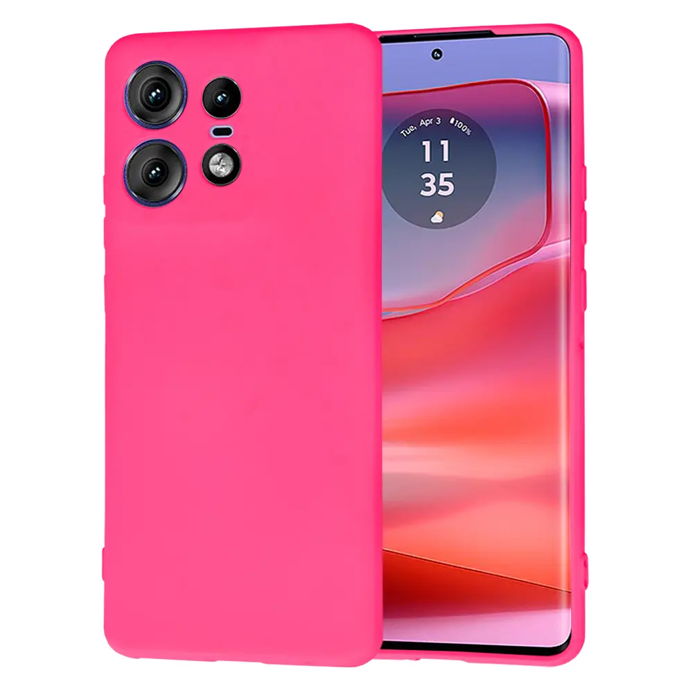 Techsuit SoftFlex pouzdro na Motorola Edge 50 Pro – zářivě růžové