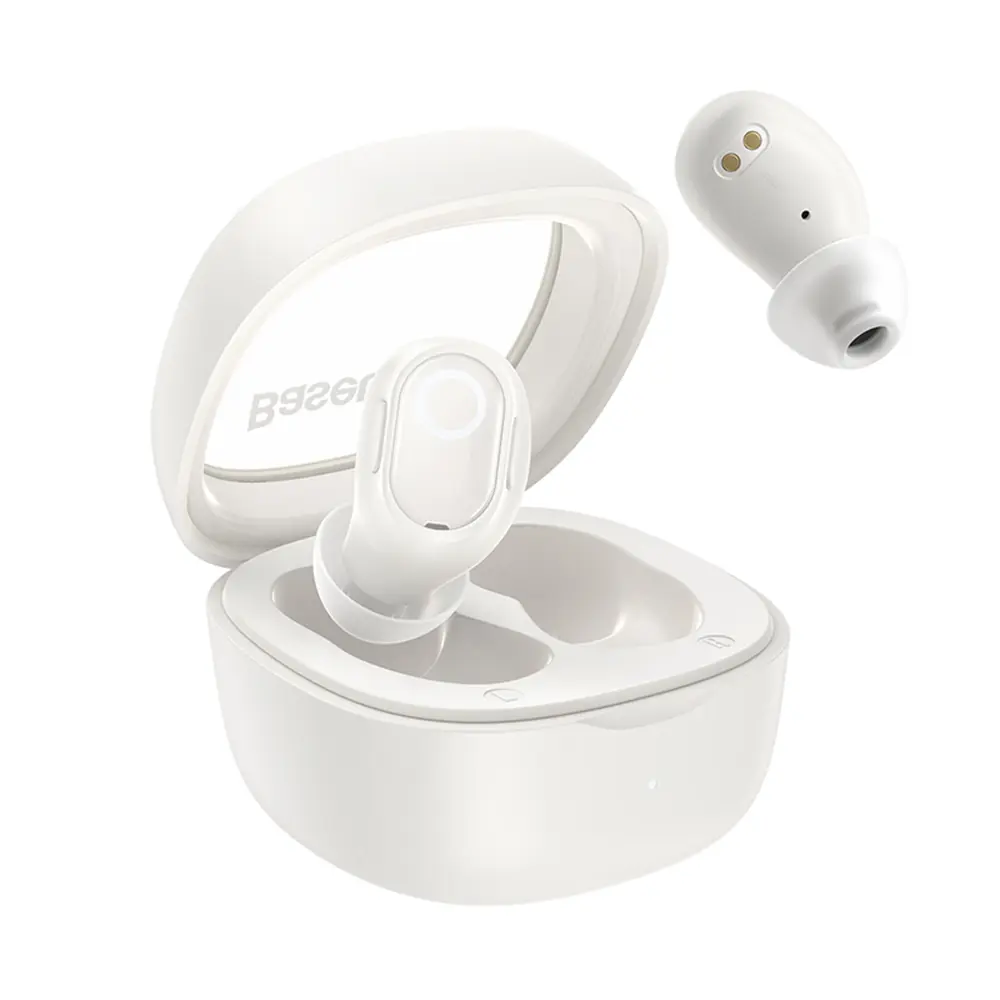 Baseus Bowie WM02 bezdrátová sluchátka In Ear Creamy White