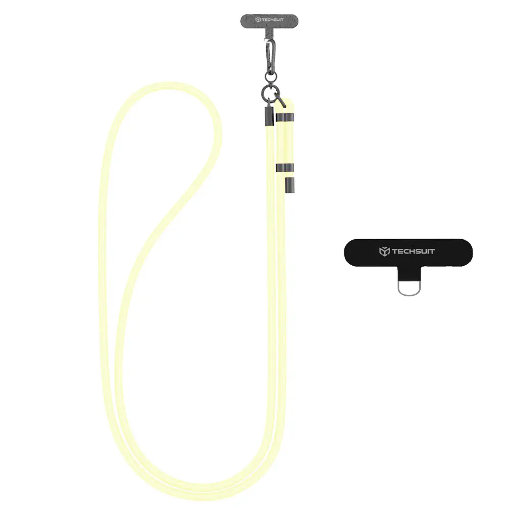 Techsuit Rope Crossbody Strap RCS1-56 pro telefony karabina nylon vanilkový krém