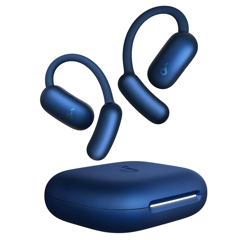Anker bezdrátová sluchátka SoundCore AeroFit 2 pro sport s mikrofonem modrá