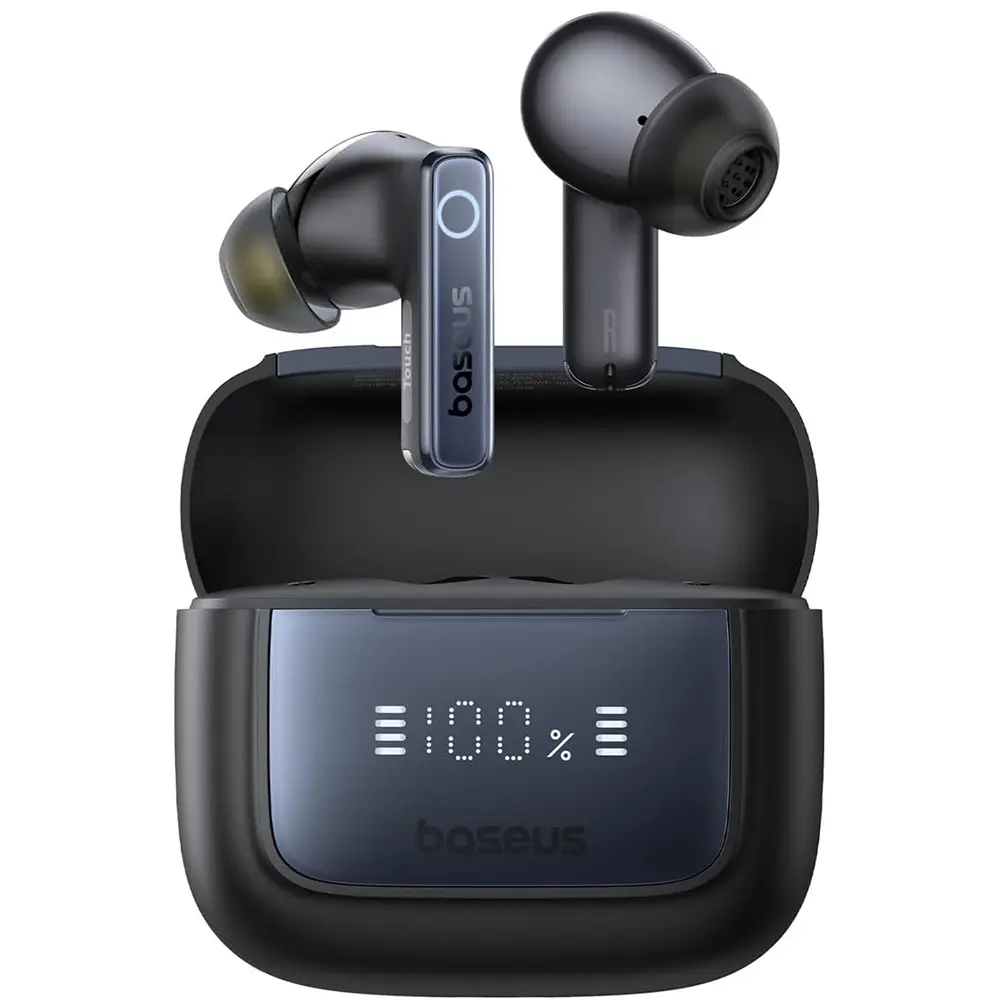 Baseus - Bezdrátová sluchátka Bowie 35 - True Wireless, Bluetooth V5.3, 6-mikrofonová ENC, IPX4 - černá