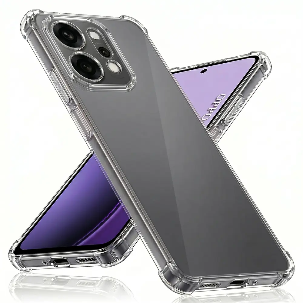 Techsuit Shockproof průhledný silikonový obal pro Oppo Reno14 Pro průhledný