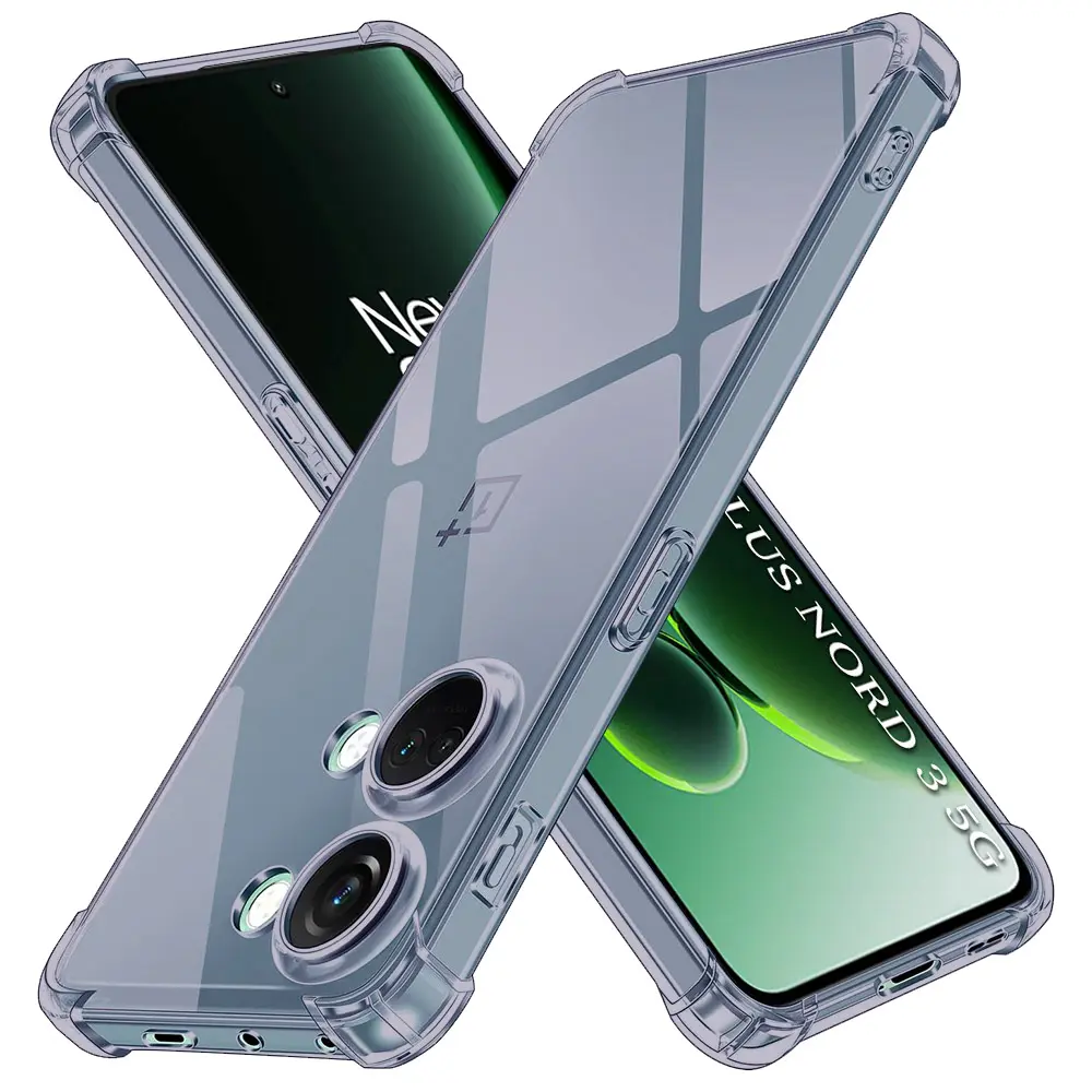 Techsuit nárazuvzdorný průhledný silikon OnePlus Nord 3 kouřově černý
