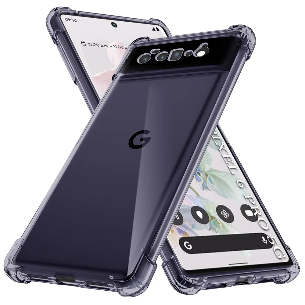 Techsuit Shockproof průhledný silikon Google Pixel 6 Pro kouřově černý