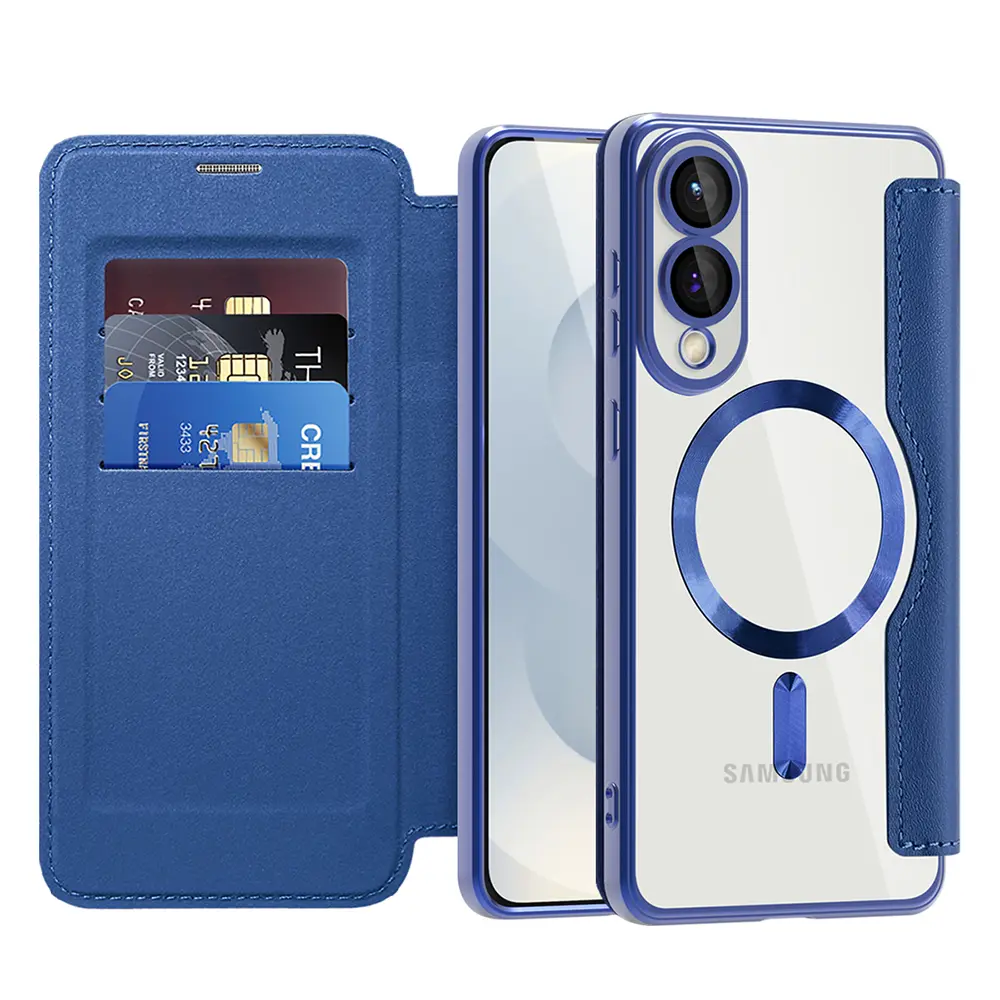 Pouzdro na knihu Techsuit SmartMag Samsung Galaxy S25 Edge modré