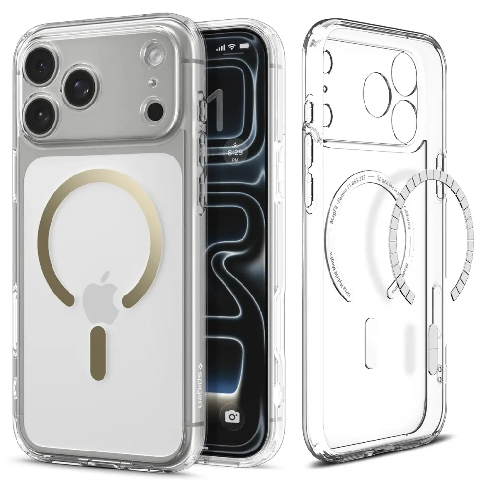 Spigen Ultra Hybrid Mag s MagSafe, iPhone 17 Pro, zlatý