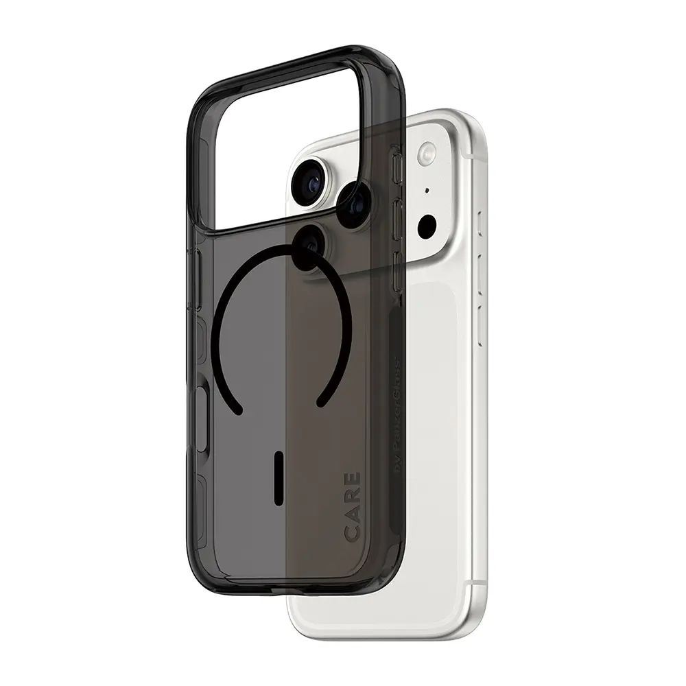 PanzerGlass CARE Smokey kryt s MagSafe Apple iPhone 17 Pro kouřový/černý