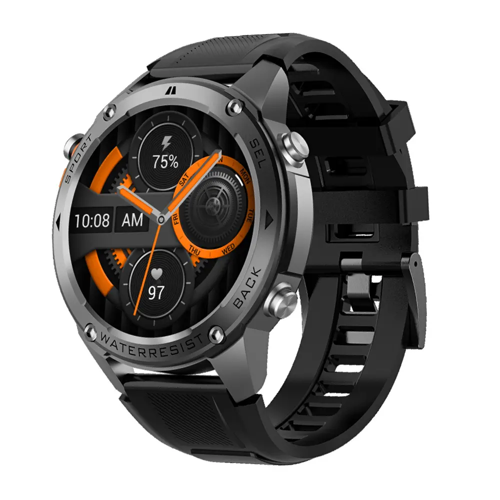 Chytré hodinky Blavec M-03 Predator AMOLED GPS hlasový hovor (SWM03-GP) grafit + 1 řemínek