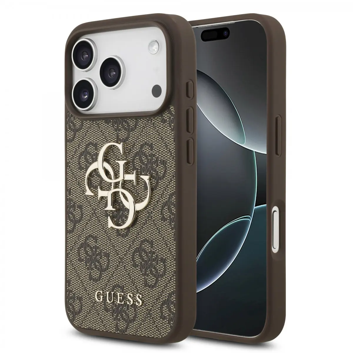 Guess – Hardcase 4G Big Logo obal na iPhone 17 Pro – hnědý