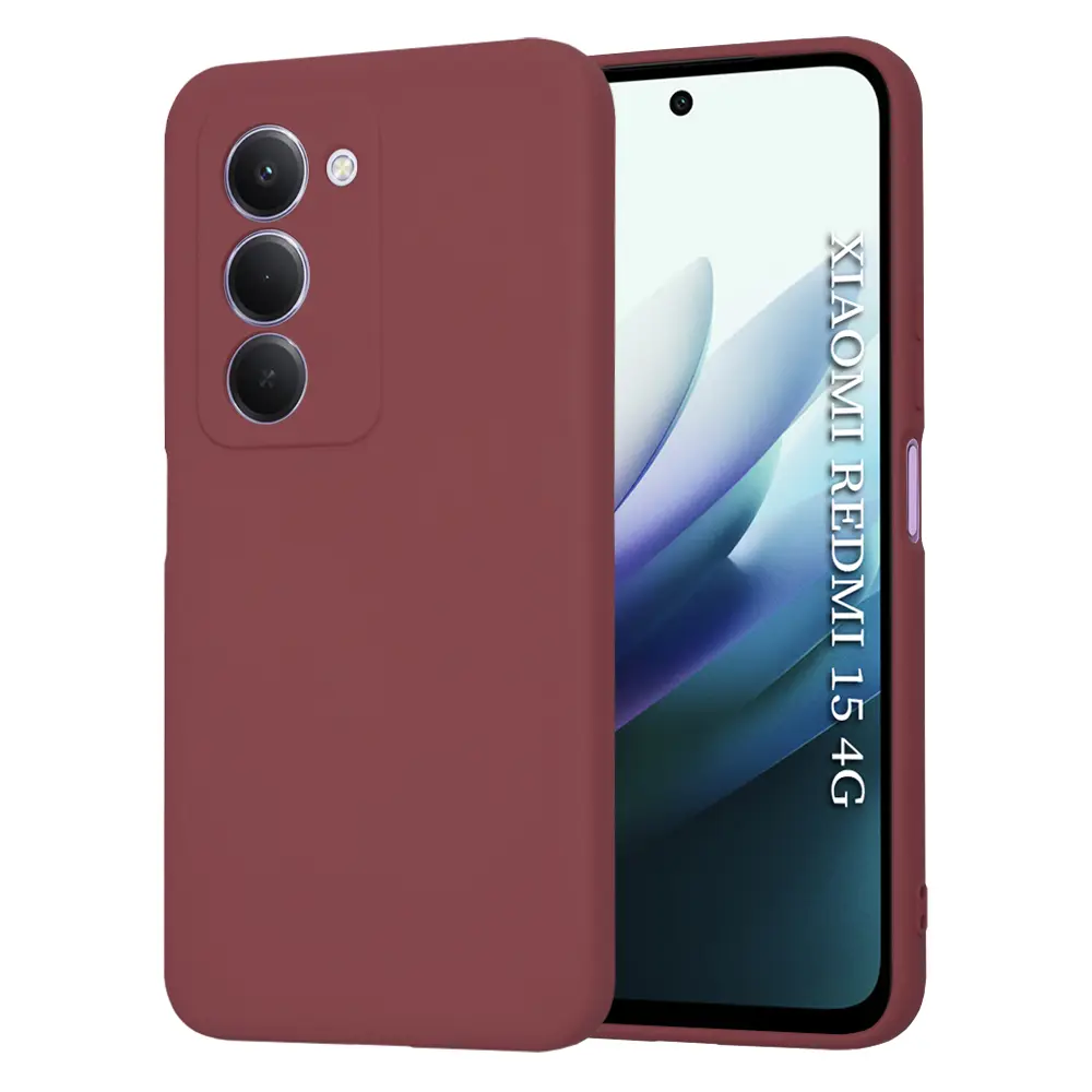 Techsuit – SoftFlex – Xiaomi Redmi 15 4G / Redmi 15 5G – švestkově červená