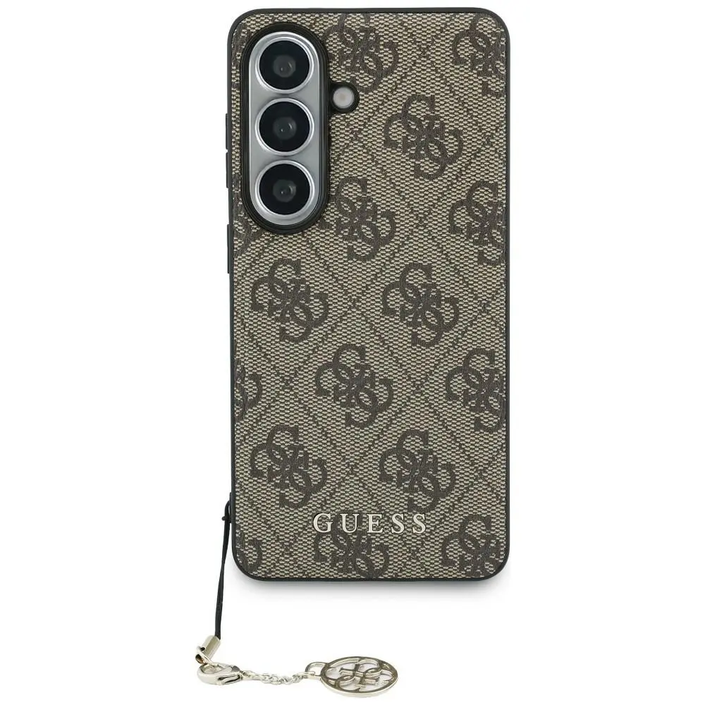 Guess – Hardcase 4G Classic Logo Charm pouzdro pro Samsung Galaxy S26 – hnědé