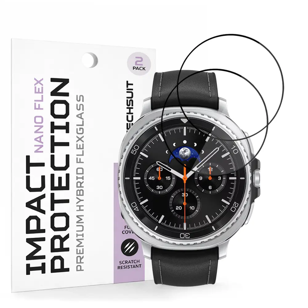 Techsuit Nano Flex, Samsung Galaxy Watch8 Classic, 2 kusy, černé