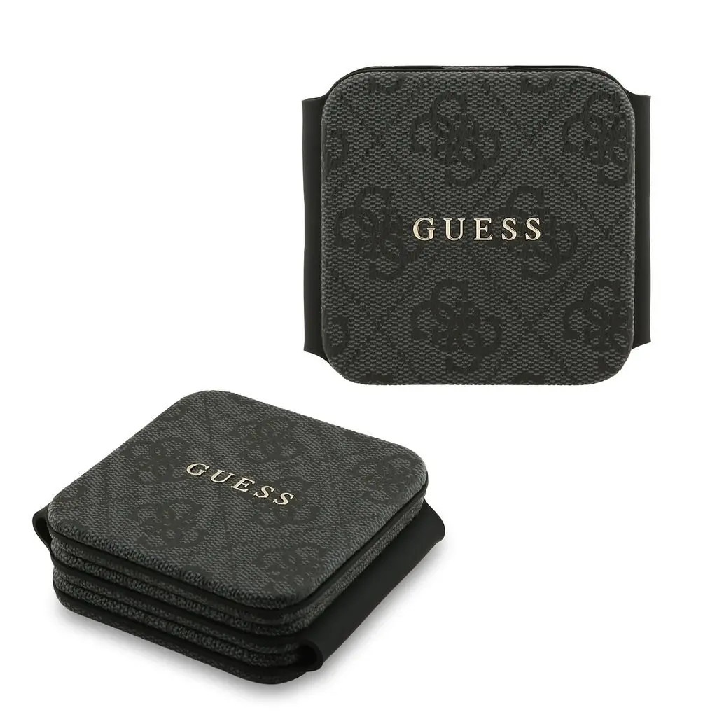 Guess PU 4G MagSafe Bezdrátová Nabíječka 3v1 Black GUFWC4GEMK