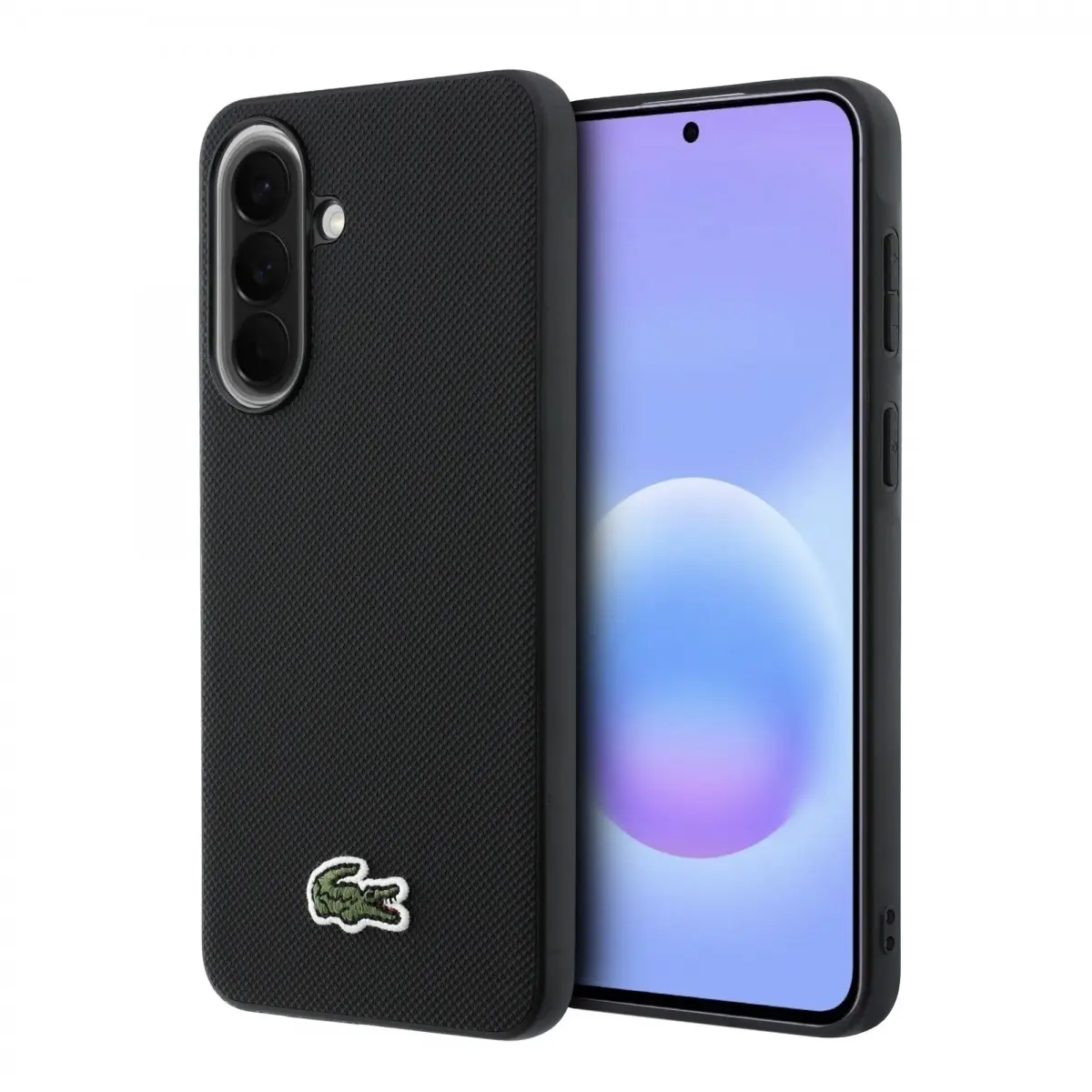 Lacoste Iconic Petit Pique Woven Logo MagSafe Zadní Kryt pro Samsung Galaxy A57 Black LCHCA57PVCK