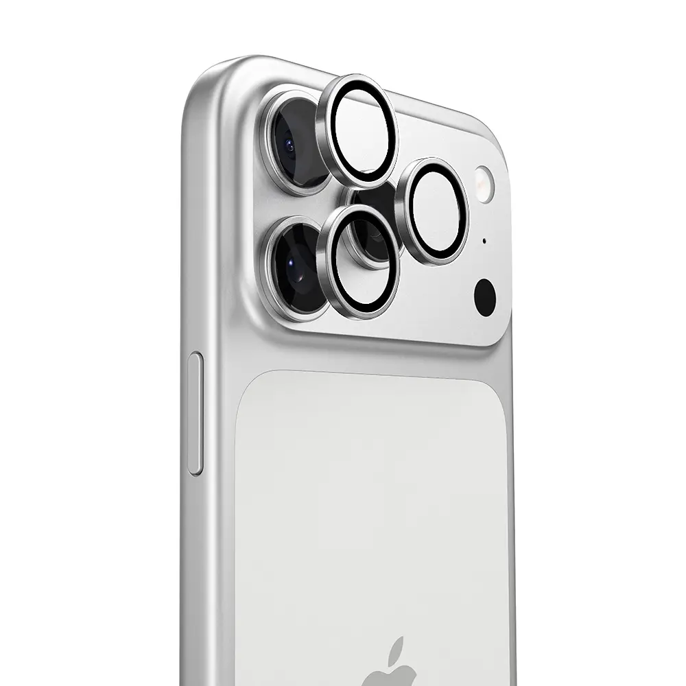 Torras - Lensguard Camera Protector ochranné sklo pro fotoaparát pro iPhone 17 Pro / iPhone 17 Pro Max - stříbrné