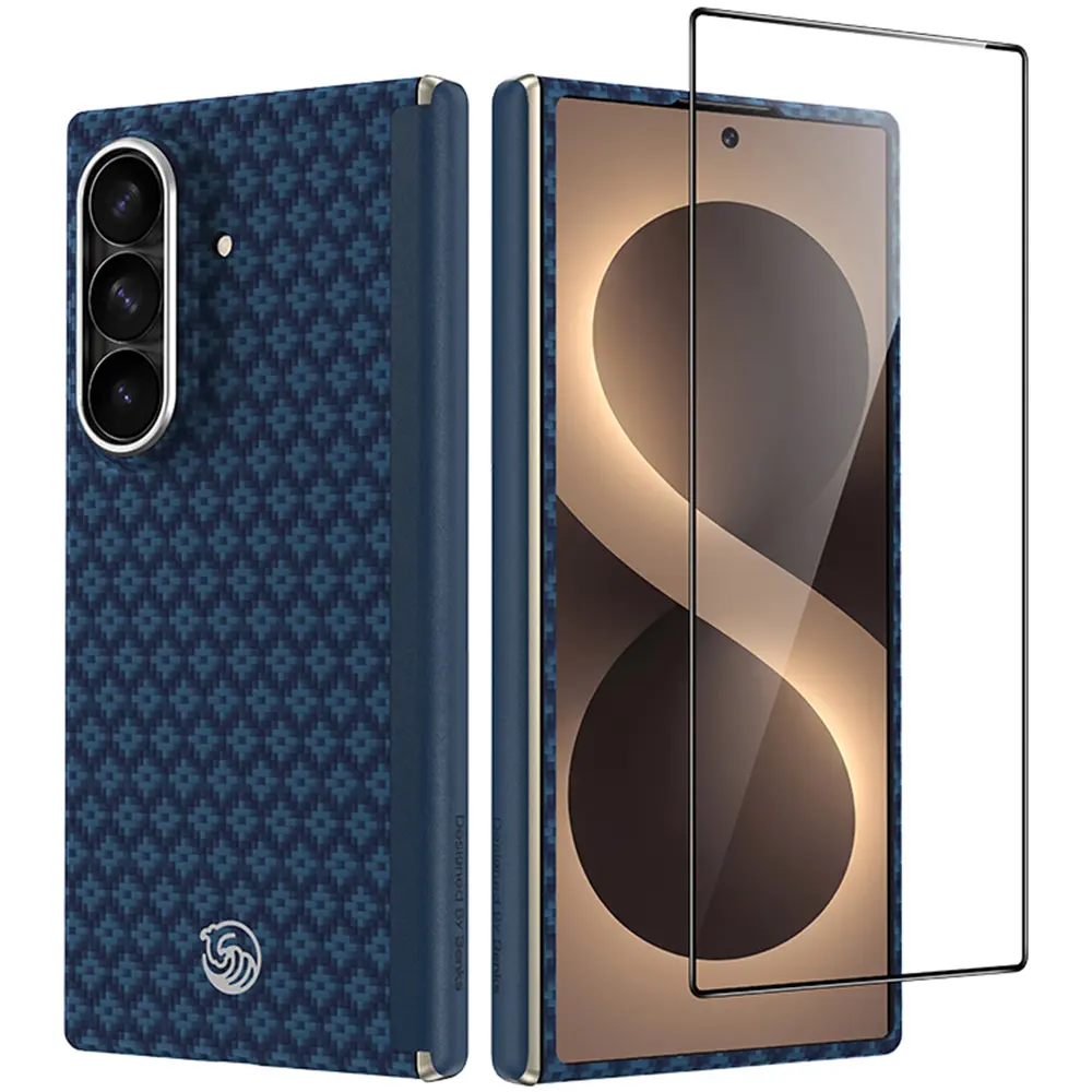 Kryt Benks Magnetic Armor Grid Air Grand Combo pro Samsung Galaxy Z Fold 8 Ultra modrý