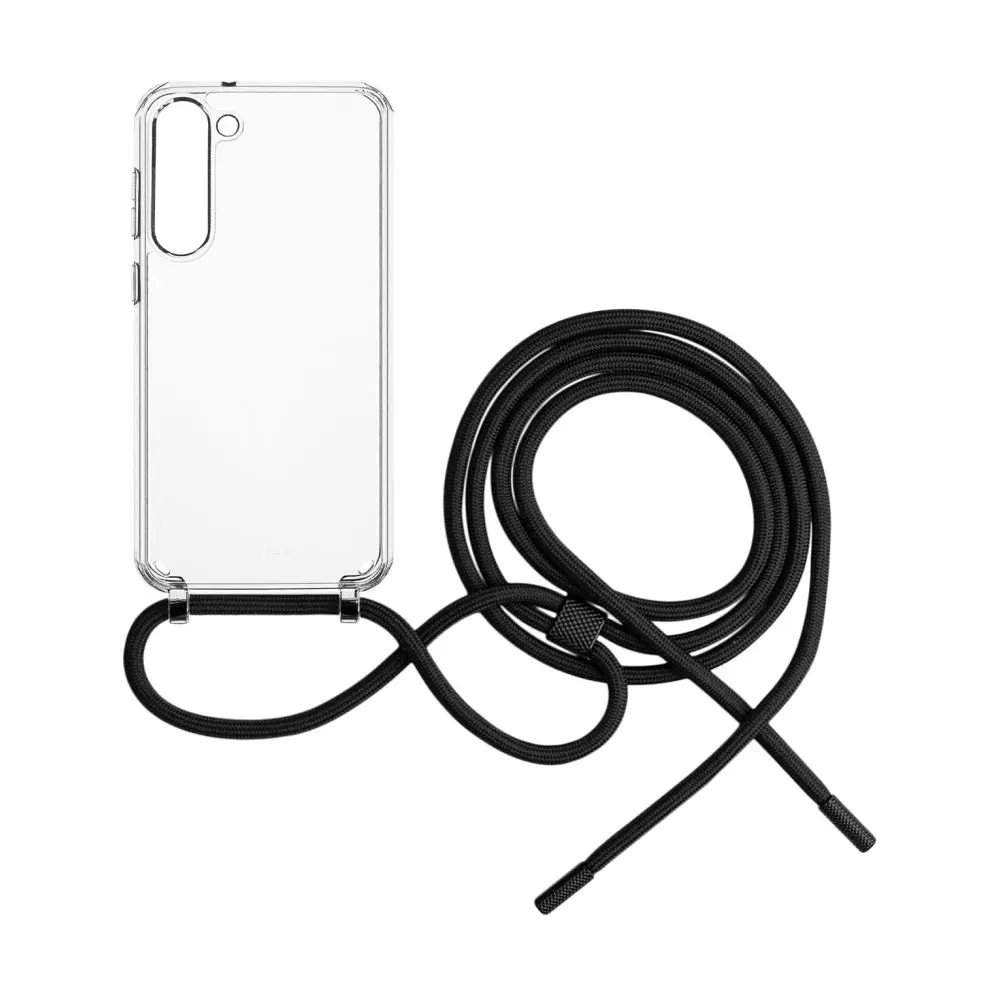Pouzdro FIXED Pure Neck s černou šňůrkou na krk pro Samsung Galaxy S23+ FIXPUN-1041-BK