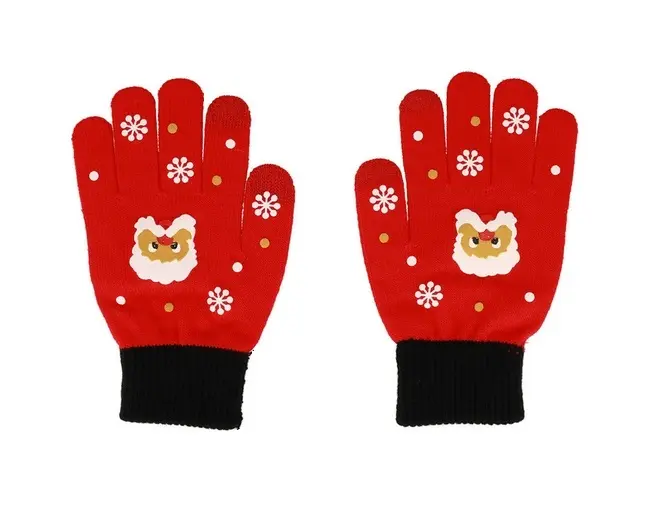 Rukavice TopQ na mobilní telefon Santa Claus červené 86632