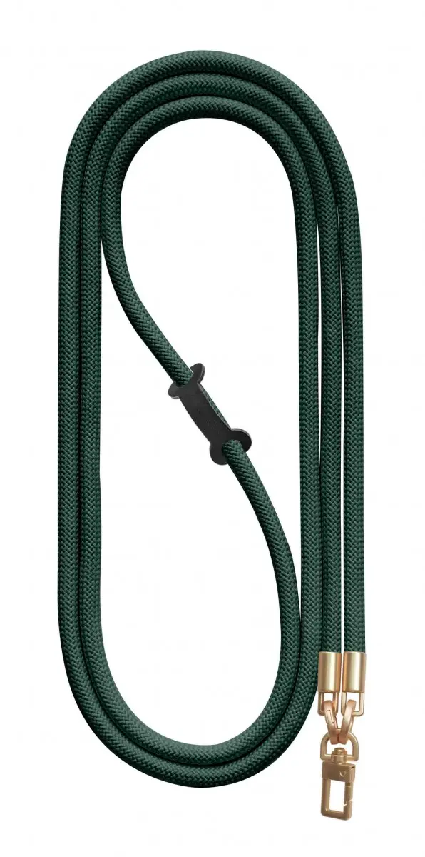 Luxusní šňůrka na mobil TopQ Royal Cord Gold tmavě zelená 8 mm 128875